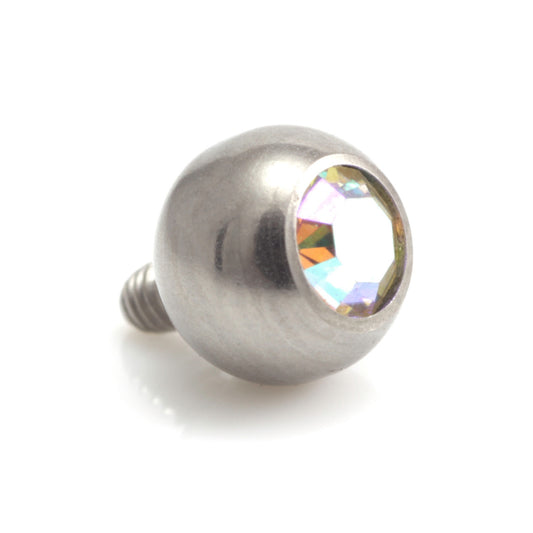 Titanium Internally Threaded Gem Ball Attachments - 1.6mm