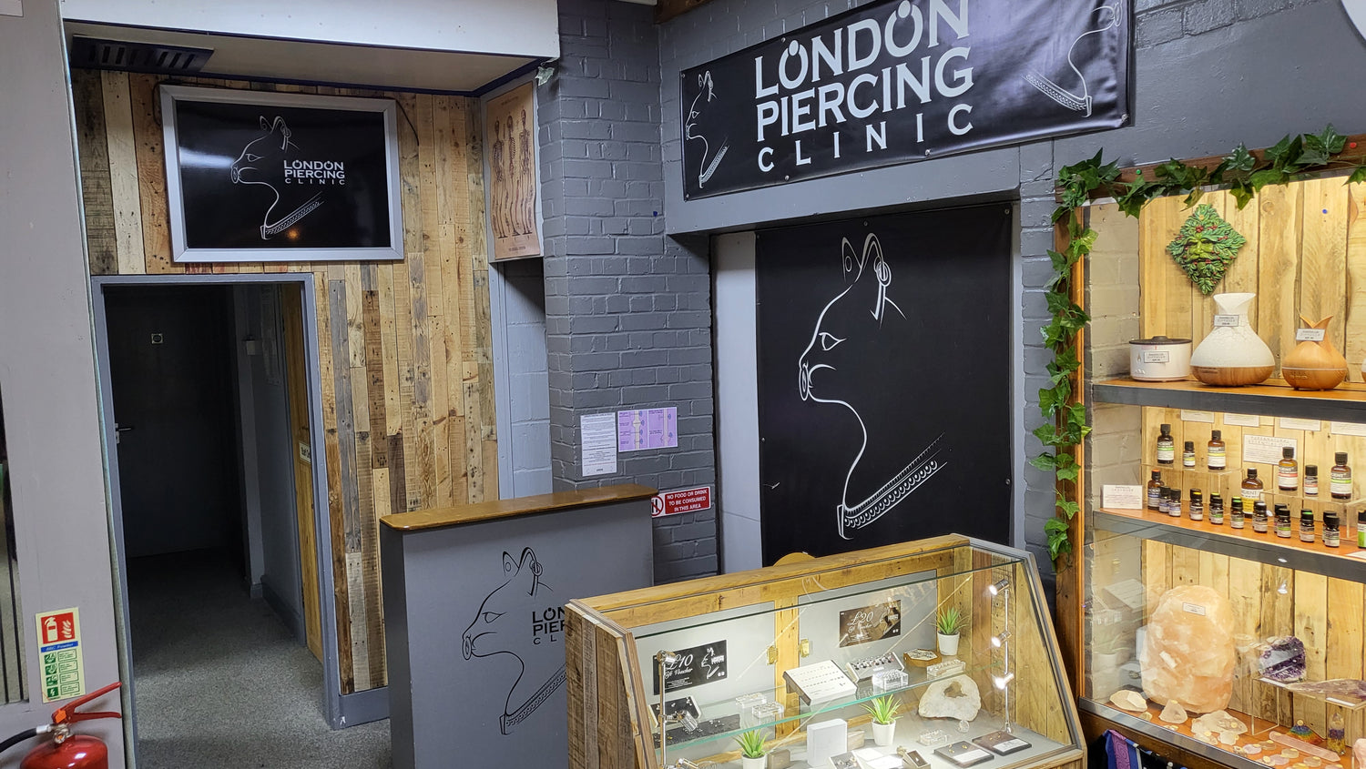 London Piercing Clinic Outside Jewellery Displays & Counter